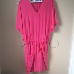 Pink silk dress
